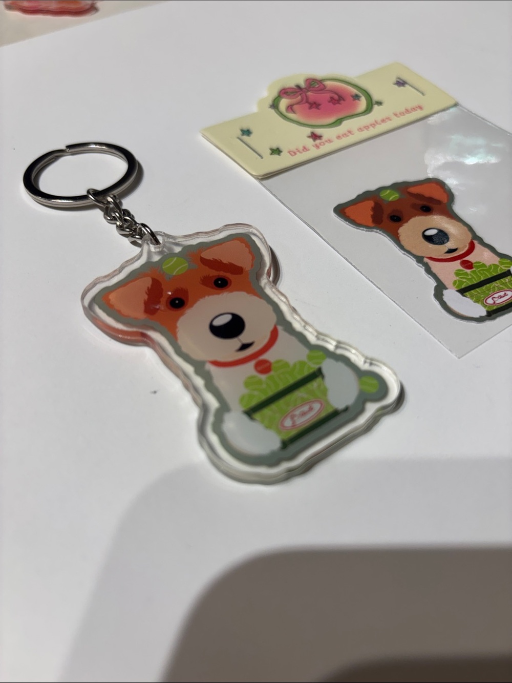 Wire-Fox Terrier Keychain and Sticker Set - Picture 3 of 7